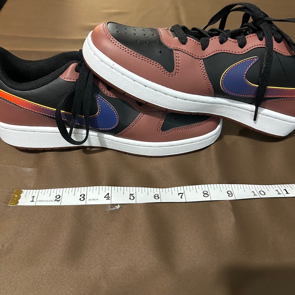 Nike Court Borough Low Recraft Black Terra Blush Kids Shoes Size 6.5Y DQ6965-002